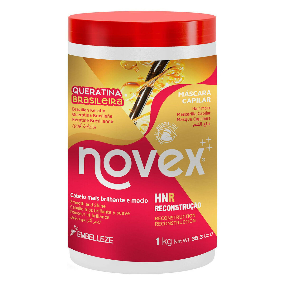 Mascarilla Novex Queratina Brasileña 1kg
